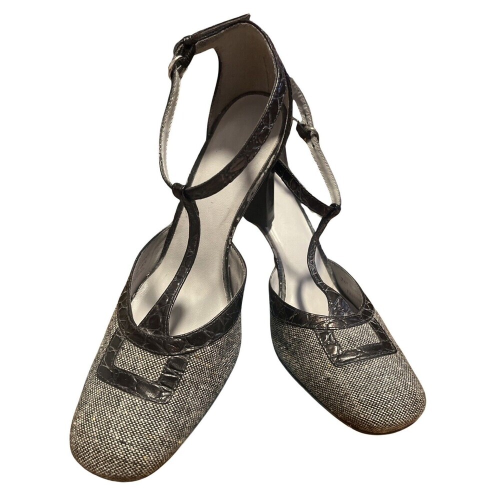 Connie Gray Vintage Looking Strappy Heels Women’s Size 7 1/2 - Picture 2 of 10
